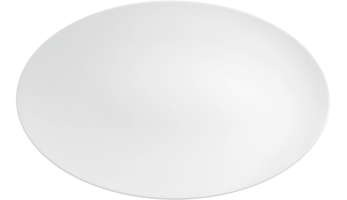 Coupplatte oval 405 x 258 mm weiß uni (M5379)