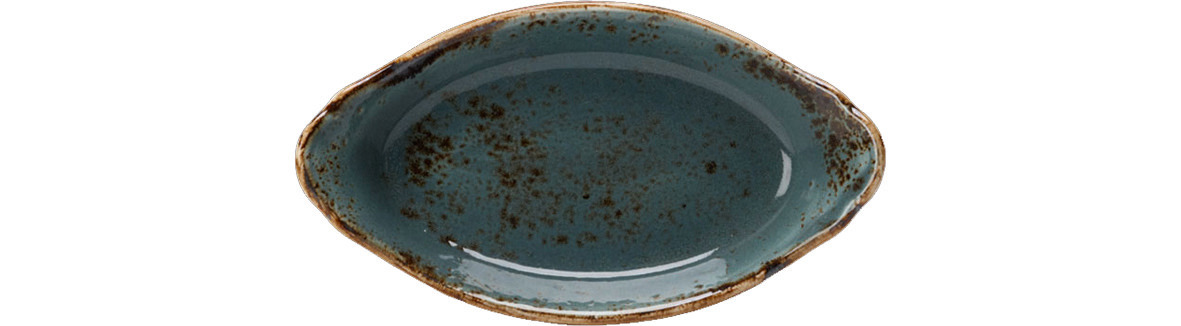 Ovale Form Craft Blue 20x11 cm / 18,5 cl - mit Griffen -