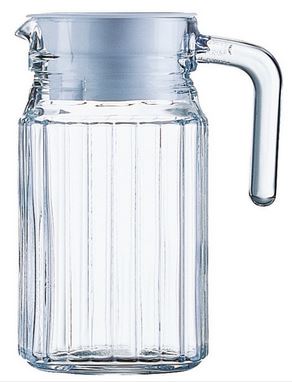 Quadro, Kühlschrankkrug 0,5 Liter mit weißem Kunststoffdeckel