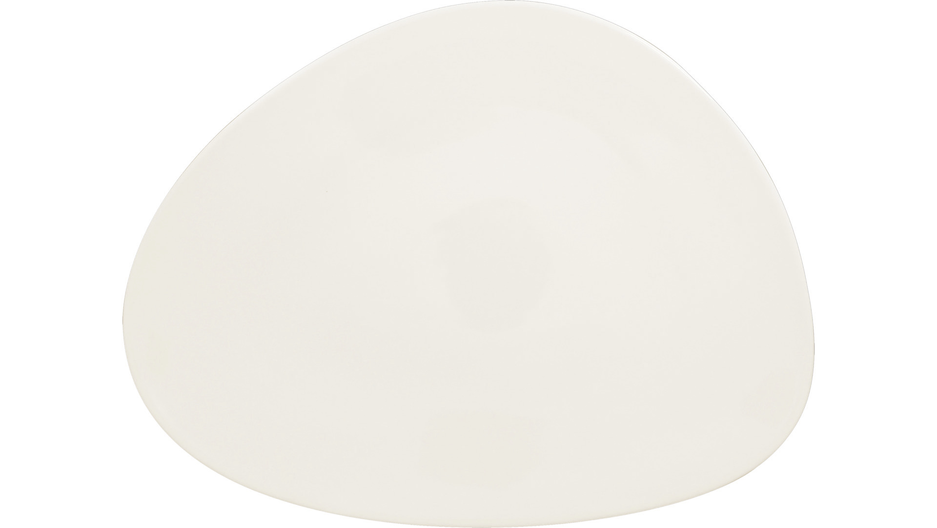Teller flach shaped 330 x 250 mm plain-white