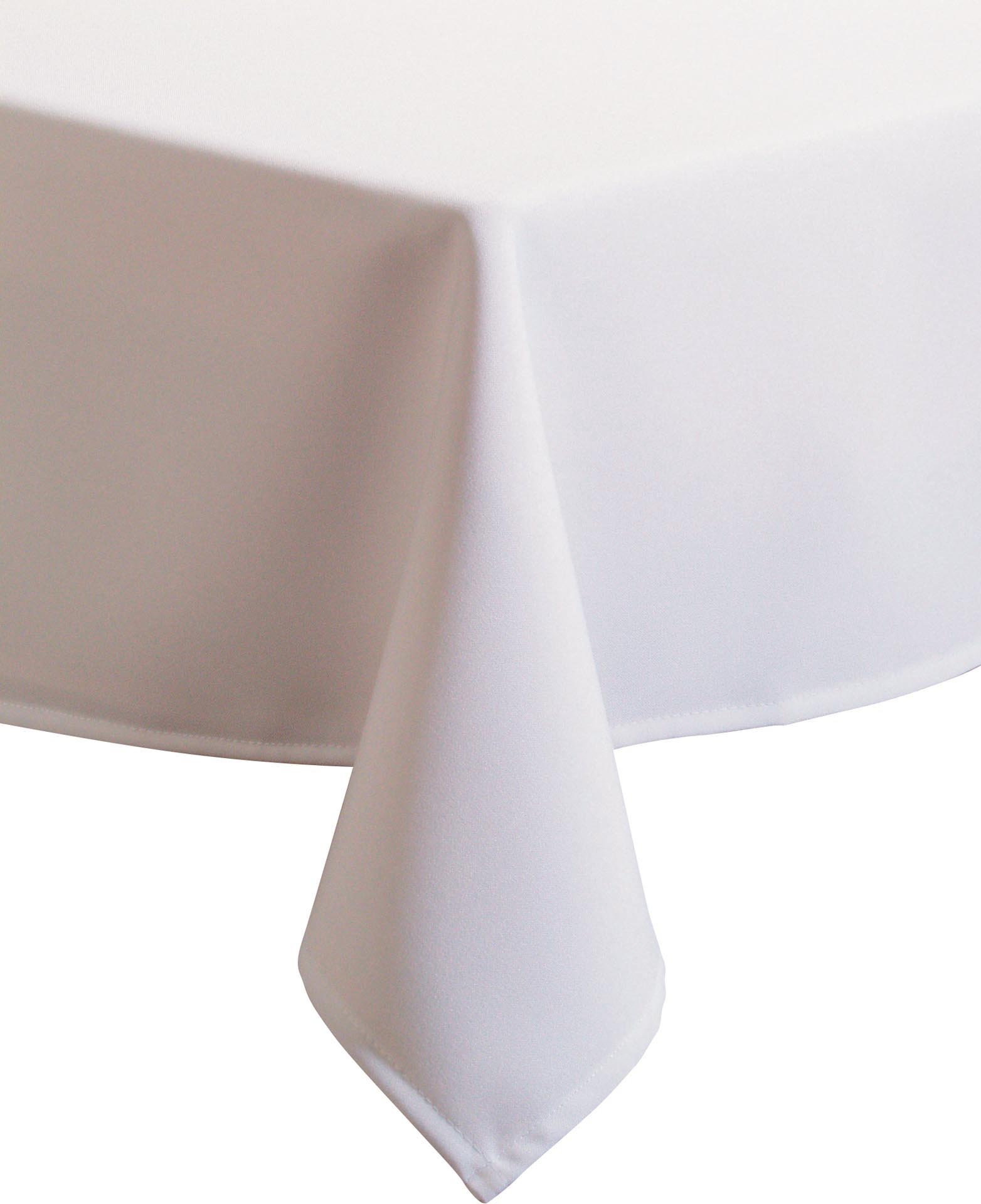 Tischdecke weiß Excaliber 80x80 cm 100% Polyester, auch als Mitteldecke geeignet