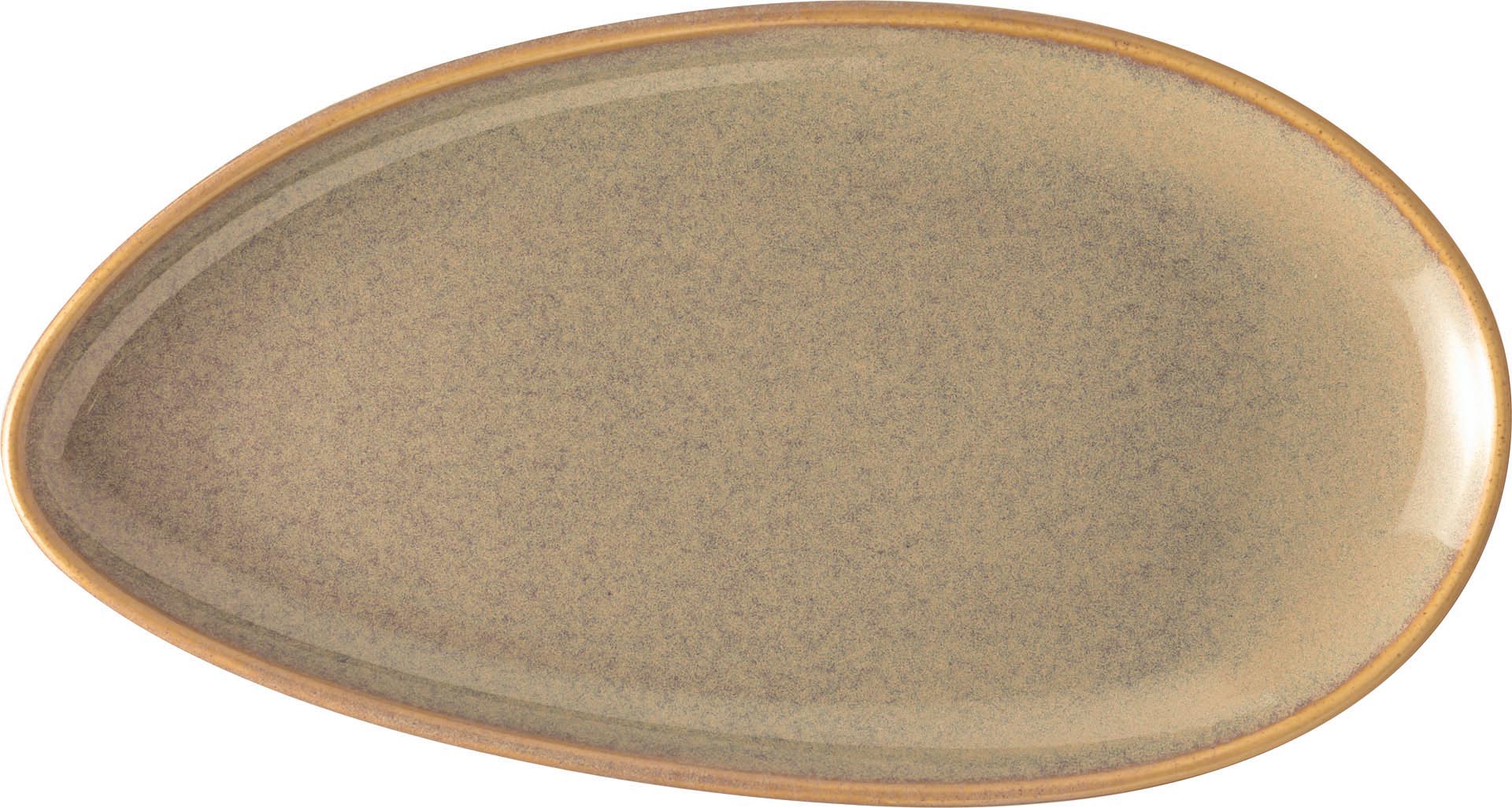 Vida, Platte flach oval 25,5 x 13,5 cm beige
