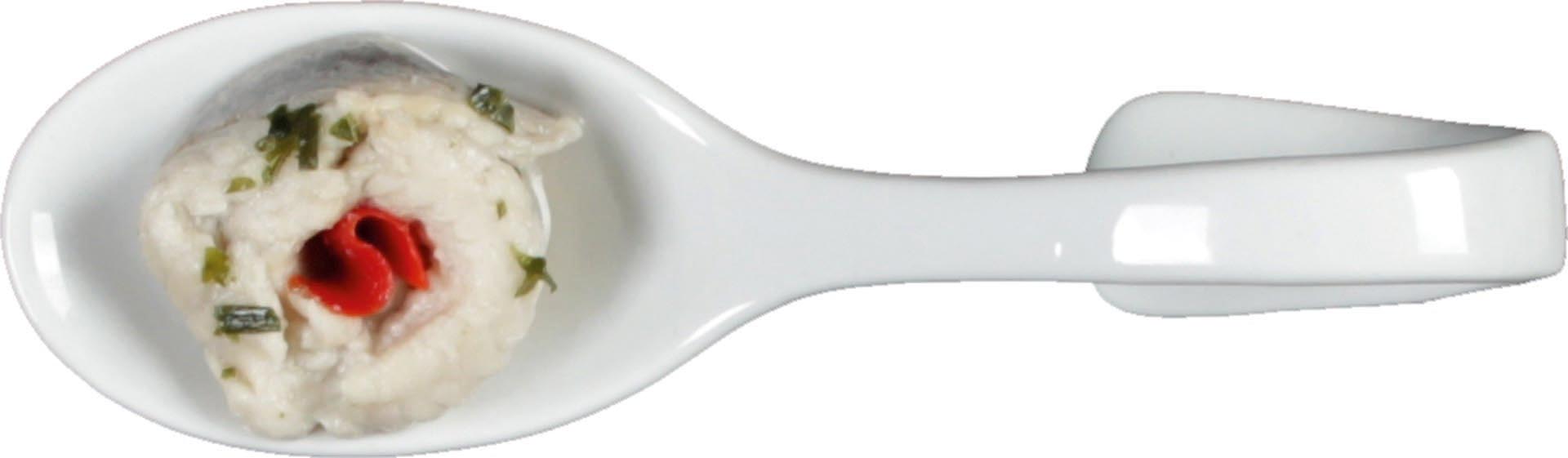 Party-Löffel Porzellan 13 cm weiß VPE 12