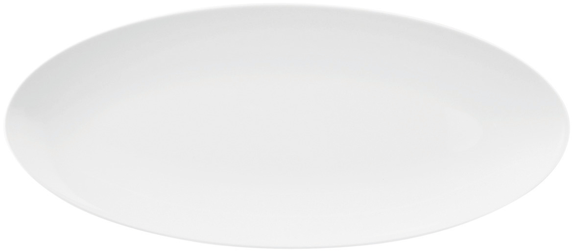 Coupplatte oval 405 x 191 mm weiß uni (M5379)