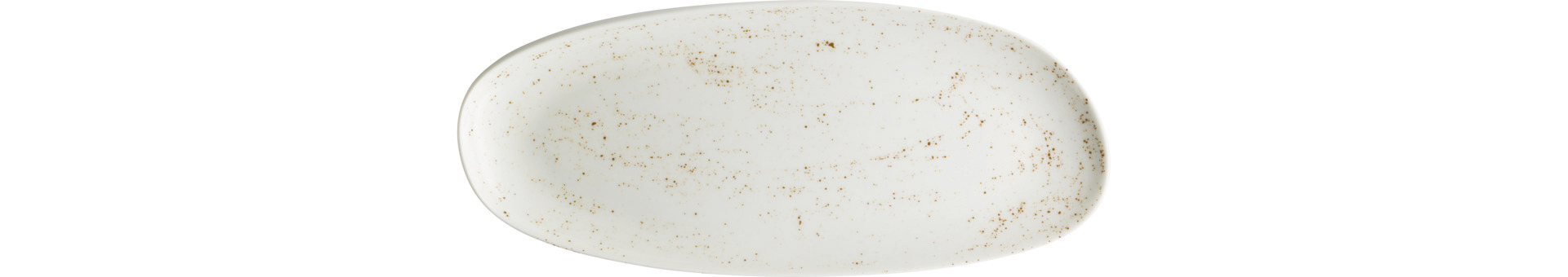 Coupplatte oval 382 x 158 mm Unique weiß