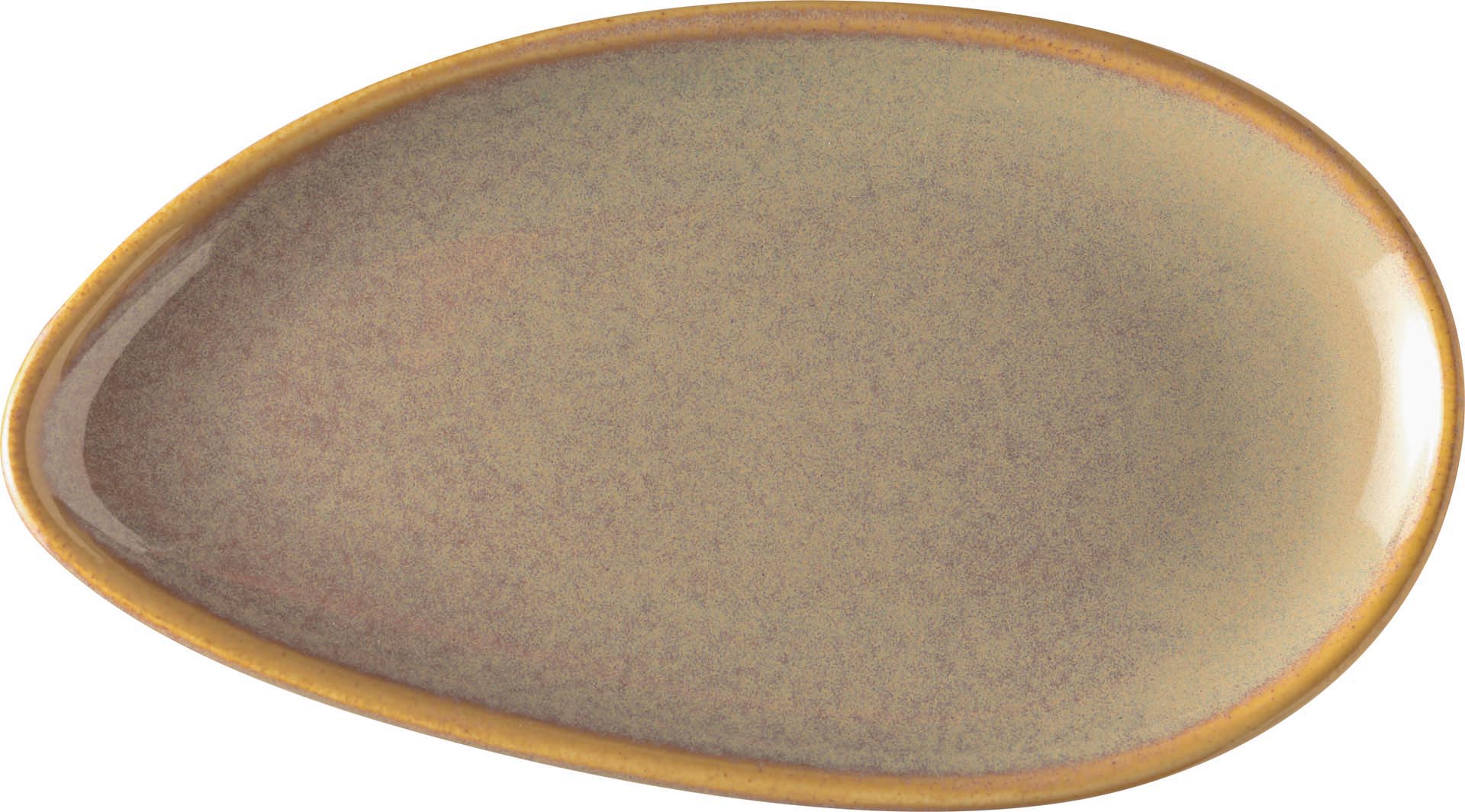 Vida, Platte flach oval 17,8 x 10 cm beige