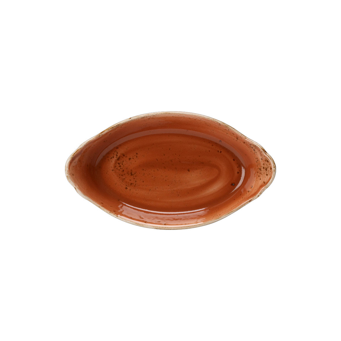 Form oval mit Griffen 245 x 135 mm / 0,36 l terracotta