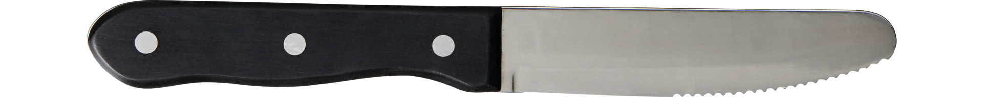 Steakmesser 250 mm Wellenschliff gerundete Klinge, Kunststoffgriff