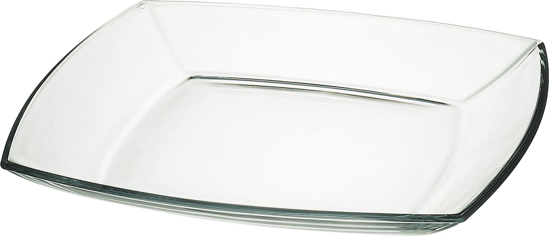 Glasteller eckig 19,5x19,5cm VPE6