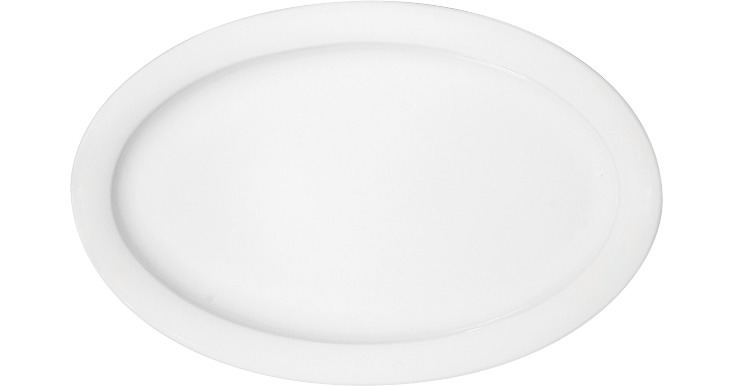 Dimension, Platte oval mit Fahne 289 x 187 mm