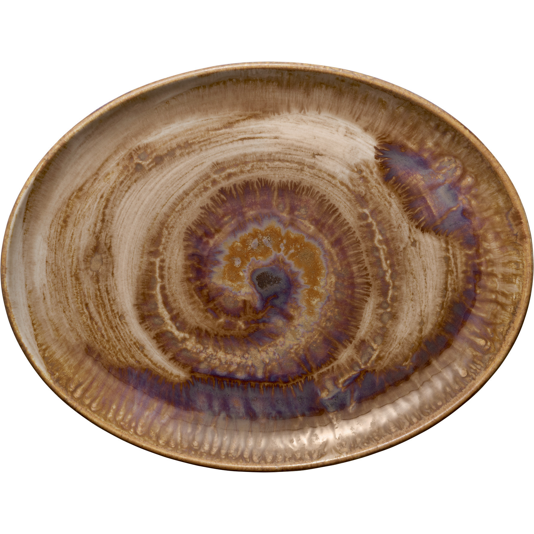 Coupplatte oval 361 x 281 mm Oyster