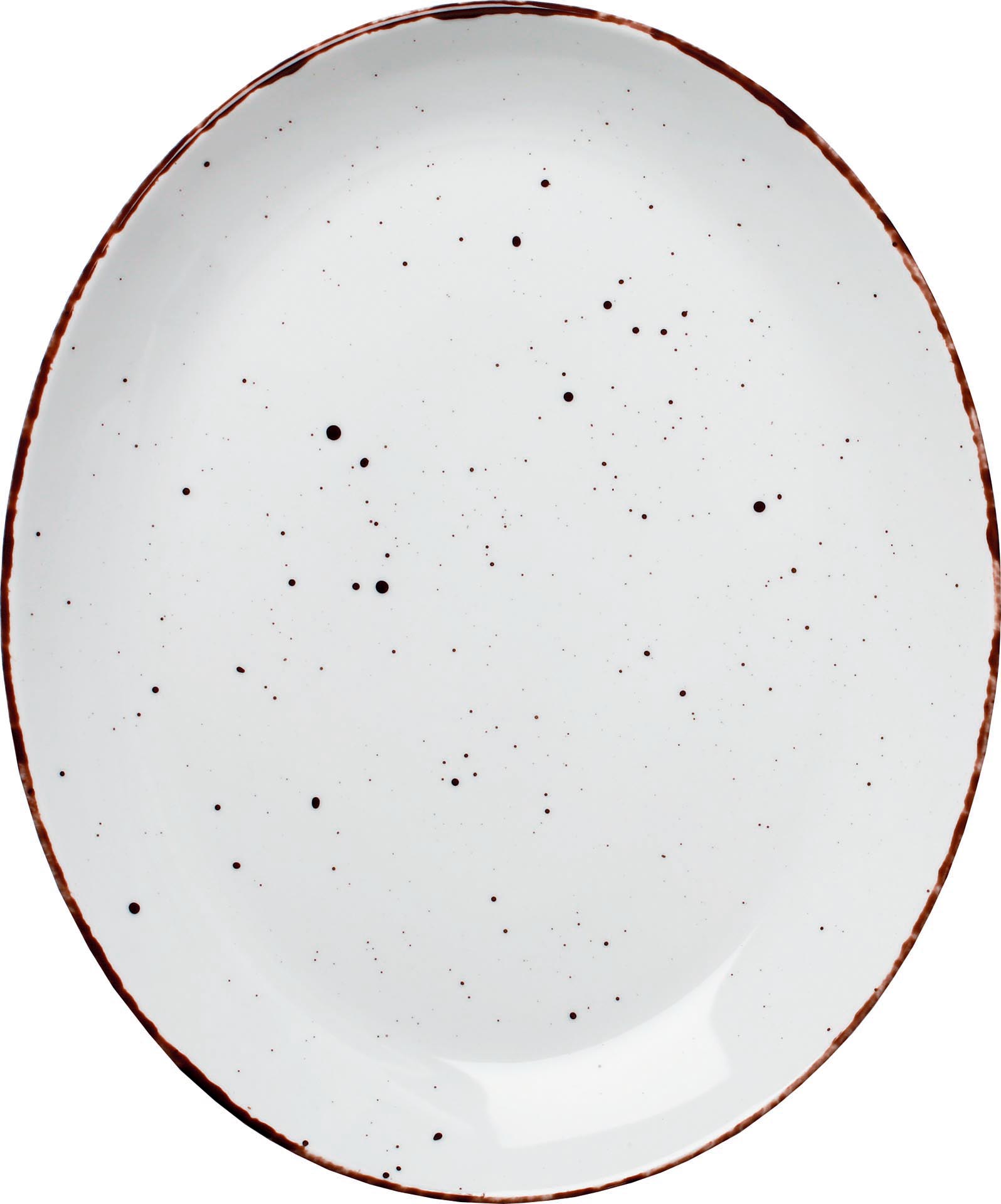 Granja weiß, Platte flach oval 31 x 25,5 cm