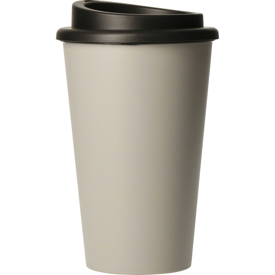 Bio-Kaffeebecher 0,35 l mit Schraub-Deckel aus doppelwandigem Bio-Kunststoff