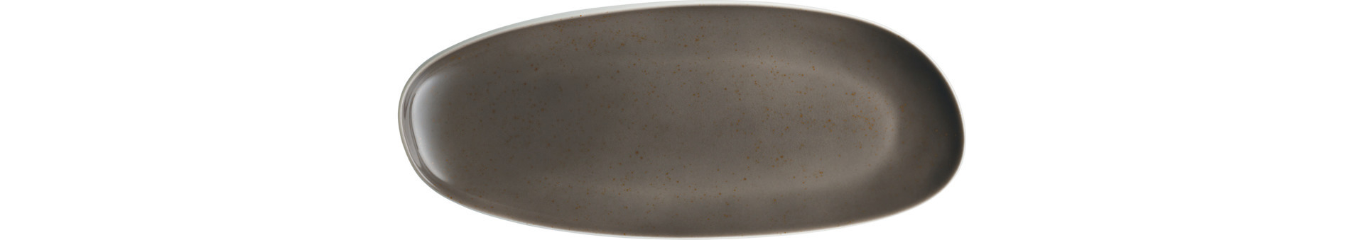 Coupplatte oval 382 x 158 mm Unique dunkelgrau