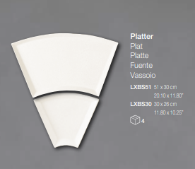 Platte B.Concept 29x20 cm weiss