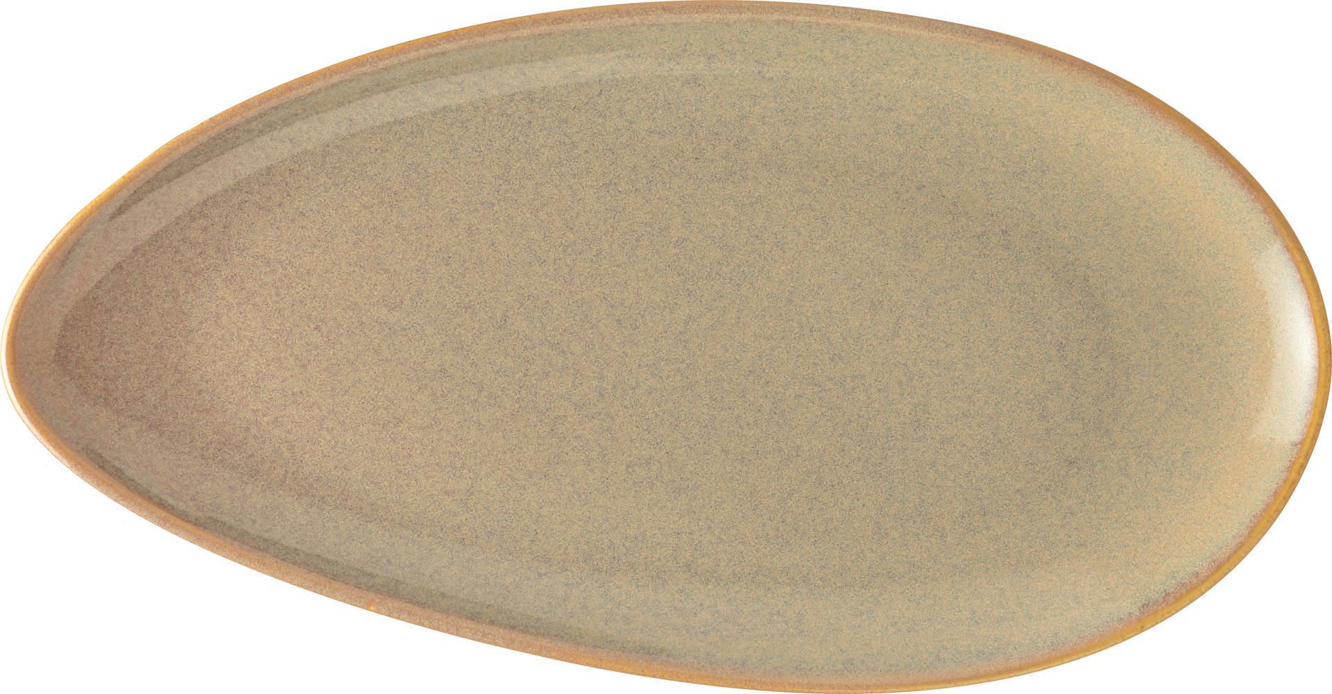 Vida, Platte flach oval 32 x 16,5 cm beige