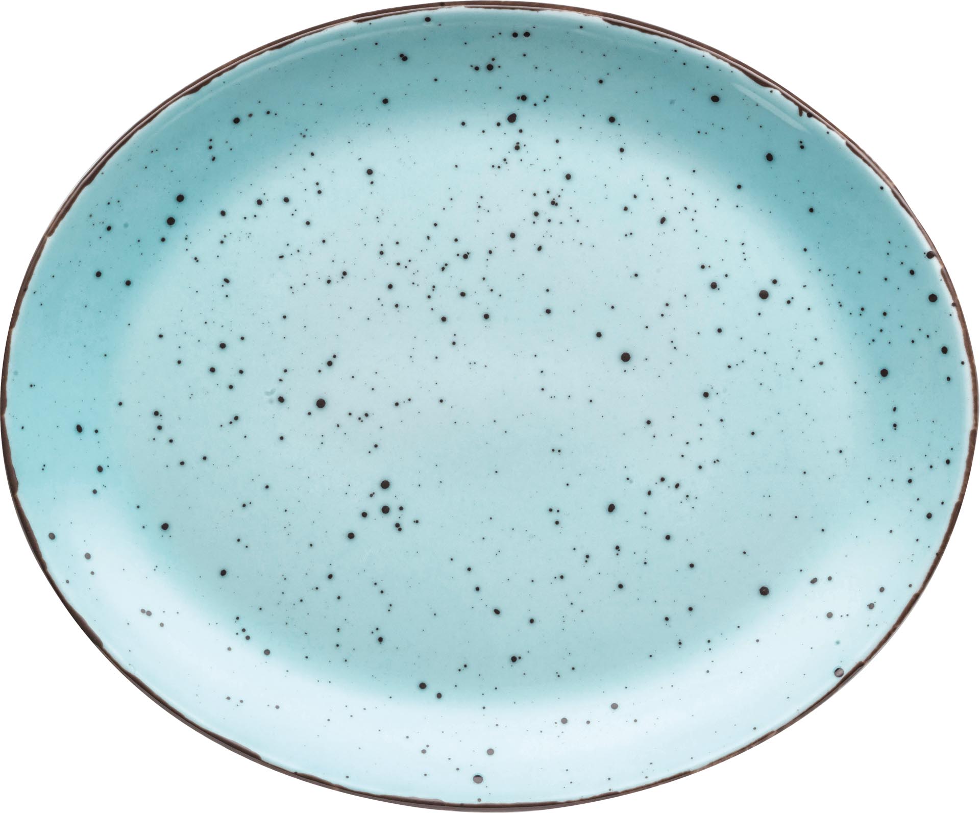 Granja aqua, Platte flach oval 31 x 25,5 cm