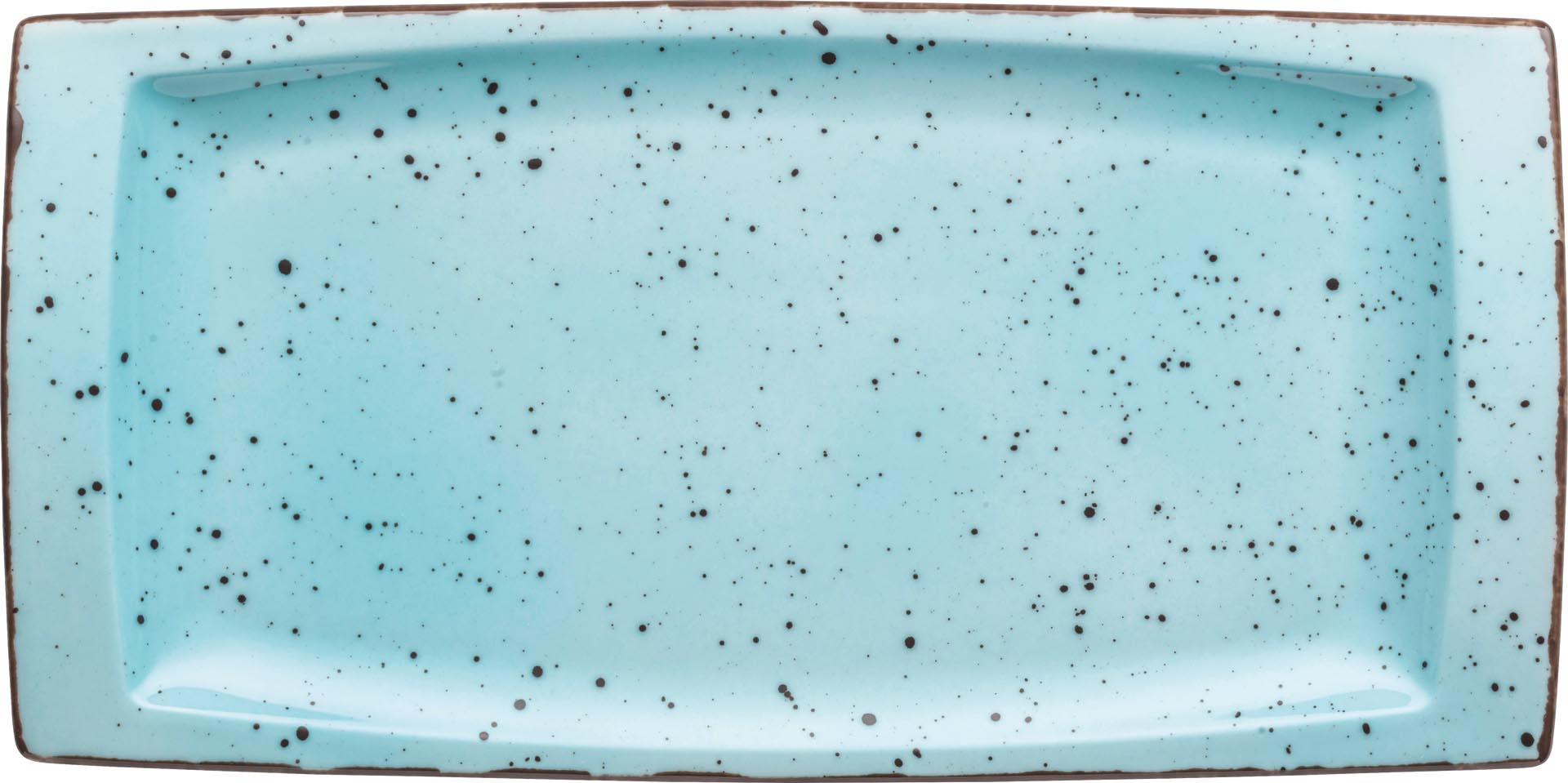 Granja aqua, Platte flach eckig 36 x 18 cm